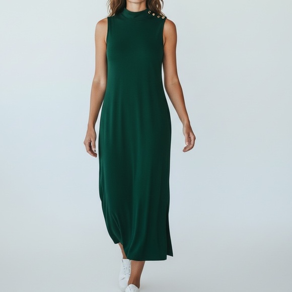 Michael Kors Dresses & Skirts - Michael Kors Forest Green Midi Dress